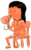 doodle drinking