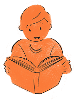 person with book